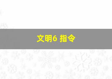 文明6 指令